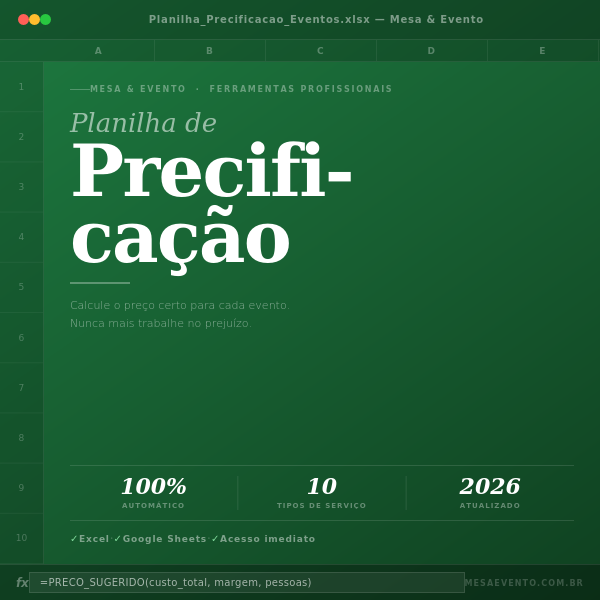 Planilha de Precificacao